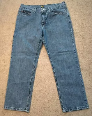 Lee 36x30 Relaxed Fit Denim Blue Jeans Medium Wash • $7.99