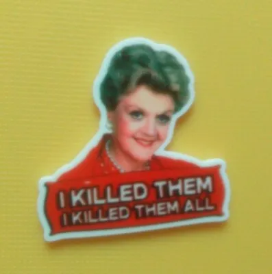 Retro TV Jessica Fletcher Murder She Wrote Acrylic Badge Angela Lansbury 💛 • £4.95