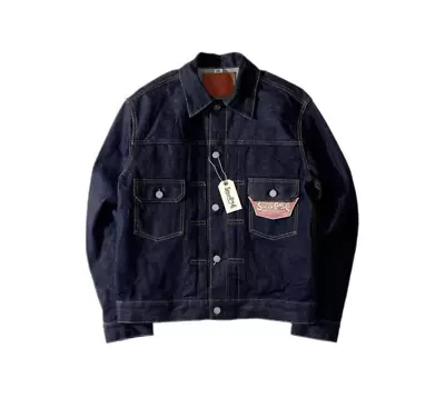 Men's 1953 Model Vintage Standard Denim Jacket Jean Jacket Selvedge Dark Blue • $85.31