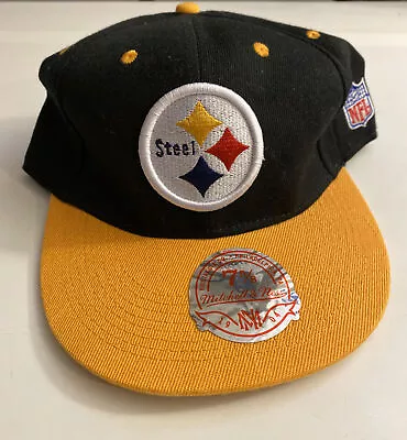 MITCHELL NESS Men NFL Pittsburgh Steelers Snapback Cap Sz Fitted 7 5/8 New • $17.99