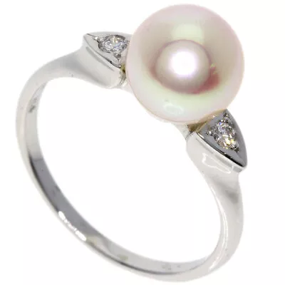 MIKIMOTO   Ring Akoya Pearl Pearl Diamond K14 White Gold • £240.45