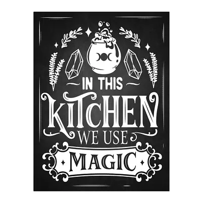 £3.95 • Buy Witches Kitchen Quote Metal Tin Sign Plaque We Use Magic Cafe Home Bar 11070R