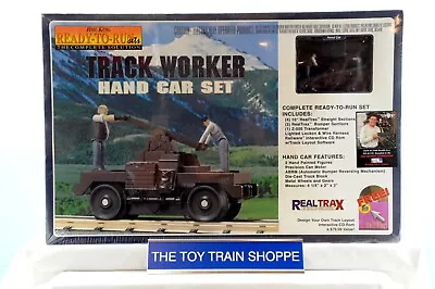 Mth Rail King 30-4044-0 Realtrax Track Worker Hand Car Set. Sealed In Box. • $129.98