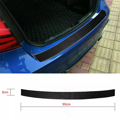 Black Rubber Rear Trunk Bumper Protection Decal Sticker Decoration Accessories • $13.29