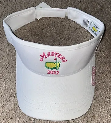 2022 Masters Augusta National Golf Ladies Fit Visor Hat White New • $50