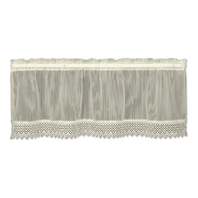 Heritage Lace Ecru Chelsea With Macramé Trim 48  W X 14  L Valance Made In USA • £30.84
