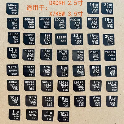 30PCS DXD9H X7K8W Tray Caddy Adhesive Stickers Labels FOR DELL G14 HDD Stickers • $7.99