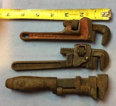 Lot Of 3 Used Vintage 6.5 -7 Inch Monkey Wrenches Ridgid  Trimount & Coes C • $15.99