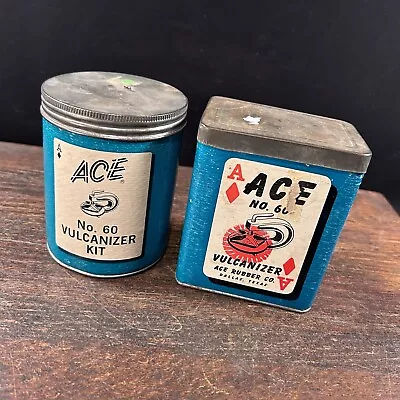 Vtg Ace Vulcanizer Lot Ace Rubber Co Tin Advertising Tire Repair PRIORITY MAIL • $36.99