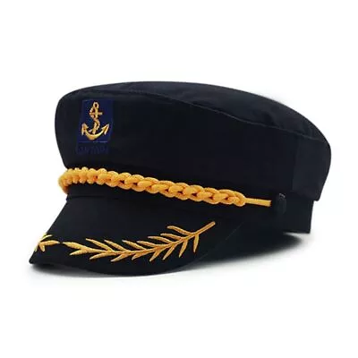 Captain Nautical Hat Cap Sailor Captain Costume Hat Cap Navy Marine Admiral Hat • $8.26