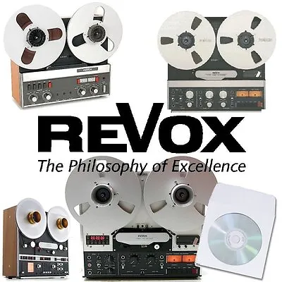 Revox Tape Recorder Reel To Reel B77 A77 Pr99 A700 Operation Service Manuals Cdr • $13.44