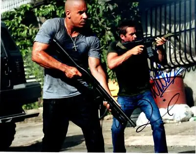 Vin Diesel Paul Walker Signed 11x14 Photo Signed Picture Beautiful Photo + COA • $97.77