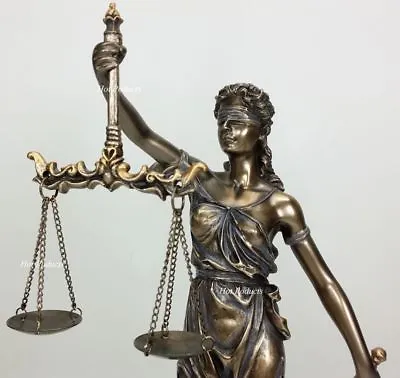 Blind Lady Justice Scales Lawyer Firm Attorney Statue Office Desk Barrister Gift • $60.75