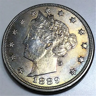 $41 • Buy 1889 Liberty V Nickel Beautiful AU/BU Coin Rare Date