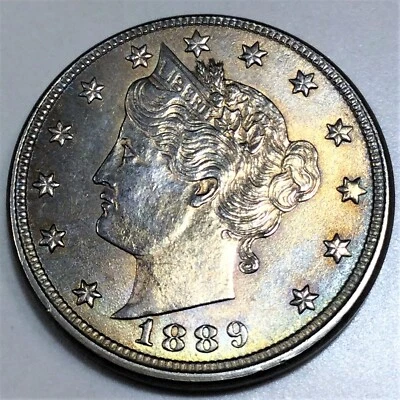 $41 • Buy 1889 Liberty V Nickel Beautiful AU/BU Coin Rare Date