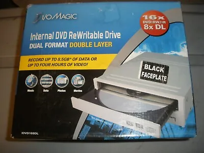 I/O Magic Internal DVD ReWritable Drive 16X DVD+RW/+R 8X DL (SU104) • $35