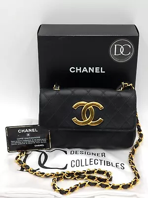 Chanel Mini Flap Large Gold Coco Charm Crossbody Shoulder Bag • $5104