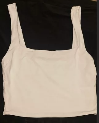 Kookai White Cropped Tank Size Small Never Worn (kookai Size 0 34/36) • $26