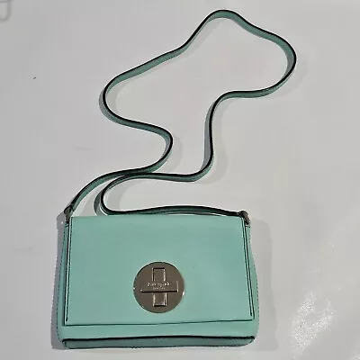 Kate Spade Newbury Lane Sally Teal Leather Crossbody Bag Purse Mint Tiffany Blue • $29.99