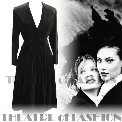 £345 • Buy JACKET SUIT COAT 8 10 12 SKIRT VINTAGE VELVET RIDING 40's 30's  NOIR VICTORIAN