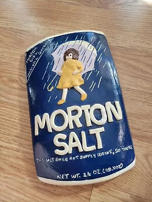 Morton Salt Wall Decor Sculpture Sign Handmade(?) 1976 Vintage Advertising Hang • $30