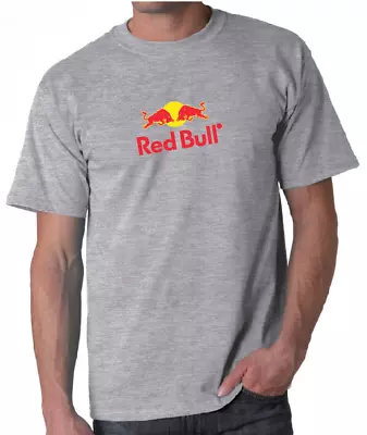 New Redbull Logo Stickers 50pc Plain Cotton Fashion Unisex Tee T Shirt Men Girl • $24.98