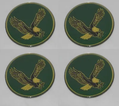4 - GREEN BIRD EAGLE LOGO WHEEL RIM CENTER CAP ROUND DECAL STICKER 1-15/16  49mm • $29.99