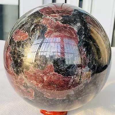 Natural Fireworks Red Garnet Sphere Quartz Crystal Ball Healing 3360g • $17.50