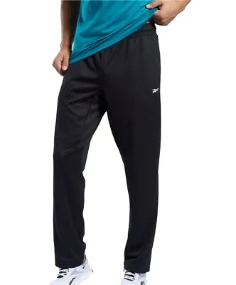 NEW Reebok Black Performance Fleece Jog Pants Men's XL Knit & Side Pockets $60 • $24.99