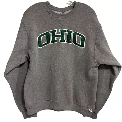 Vintage Russell Athletic Ohio University Bobcats OHIO Sweatshirt Sz M Embroidery • $29.99