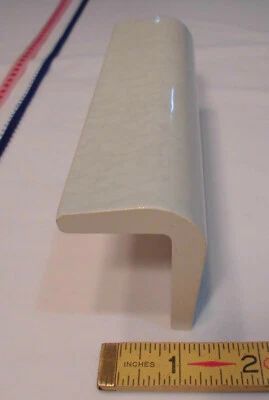 $17.44 • Buy 1 Pc. *Off-white + Gray Splotches* V Cap Ceramic Trim Tile; Counter Top Edging