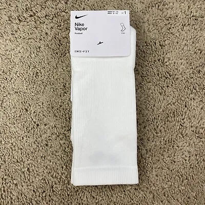 Nike Vapor Crew Football Socks White SX5698-100 Men's Size Large (8-12) • $19.52