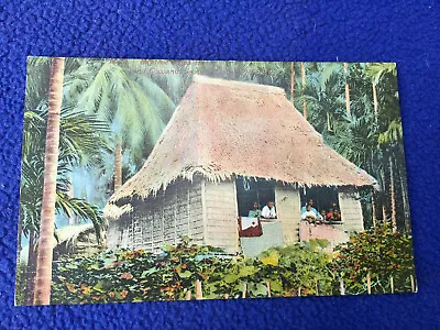 Vintage POSTCARD Philippines NATIVE House NIPA HUT Cocoanut Grove MANILA Palm • $15.15