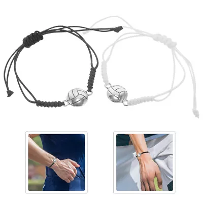 2Pcs Volleyball Bracelet Sports Volleyball Bracelets Adjustable Bracelets • $7.99