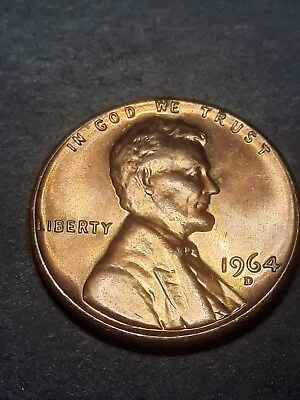 1964 D  Lincoln Memorial Cent BU / MS / UNC. Free Shipping! Uncirculated! • $1.60