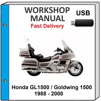 Honda Goldwing 1500 1988 1989 1990 1991 1992 1993 Service Repair Shop Manual Usb • $13.99