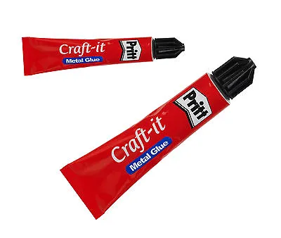 2 X 20g PRITT METAL GLUE BOND ADHESIVE DIY ARTS CRAFTS • £2.25