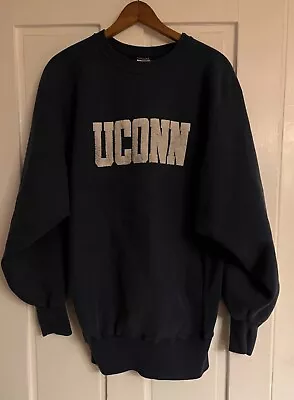 UConn Vintage Champion Reverse Weave Sweatshirt Made In USA XXL • $0.99