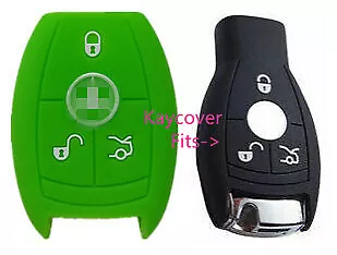 GREEN SILICONE CAR KEY COVER For MERCEDES BENZ W203 W210 W211 AMG W204 C200 C250 • $8.99