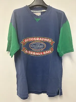 VTG Louisville Slugger Baseball T Shirt 2 Color Logo Size Men’s Large • $49.99