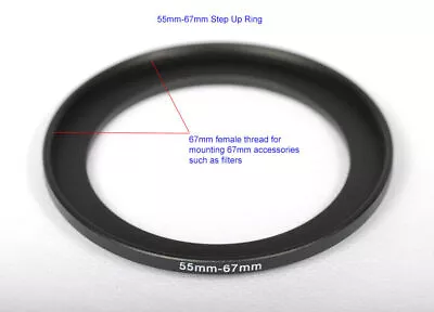 Step Up Adapter Ring 55mm-67mm 55-67 Mm For Camera Lens Filter UV CPL ND GND • $9.10