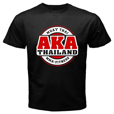 AKA Thailand Gym Logo Muay Thai MMA Kick Boxing Men's Black T-Shirt Size S-3XL • $17.99