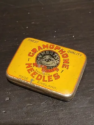 Gramophone Phonograph Needle Tin Nadeldose Embassy Eye Emblem Redditch England • $25