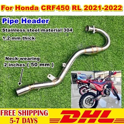 P04 Pipe Header Honda Exhaust Crf Head CRF450 RL 2021-2022 Powerbomb Dominator • $268.47