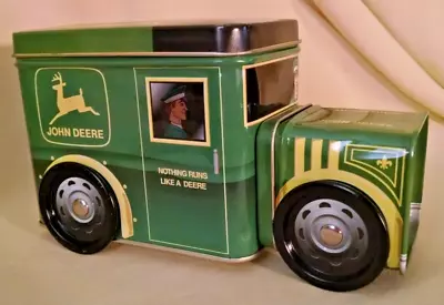 John Deere Tin Delivery Truck Removeable Lid Front End Rolling Wheels Off Licd. • $14.99