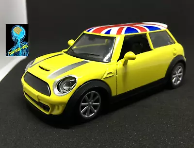 Mini Cooper Pull Back 1:36 Scale Die Cast Model Toy Car - Yellow • £12.17