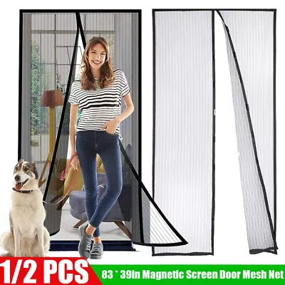 Mosquito Door Net Mesh Screen Bug Pet Patio Hands Free Magnetic Magic Closer • $8.74