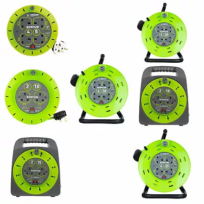 £12.99 • Buy Extension Lead Reel 4 Way 5M 15M 20M 25M 50M Cable Socket Heavy Duty 13A Status