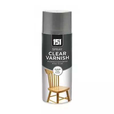 1 X Clear Matt Varnish Spray Exterior Interior Aerosol Can All Purpose - 400ml • £5.89