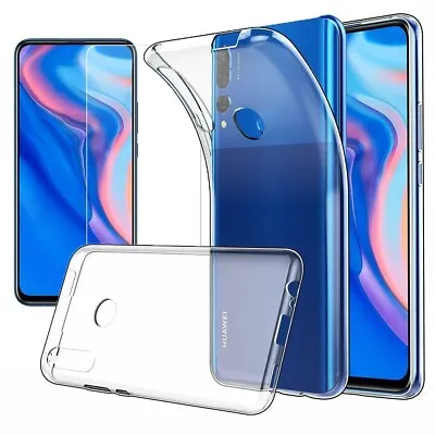 For Huawei Y9 Prime (2019) Case Clear Slim Gel Cover & Glass Screen Protector  • £3.95